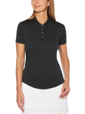 Womens Cooling Horizontal Texture Polo