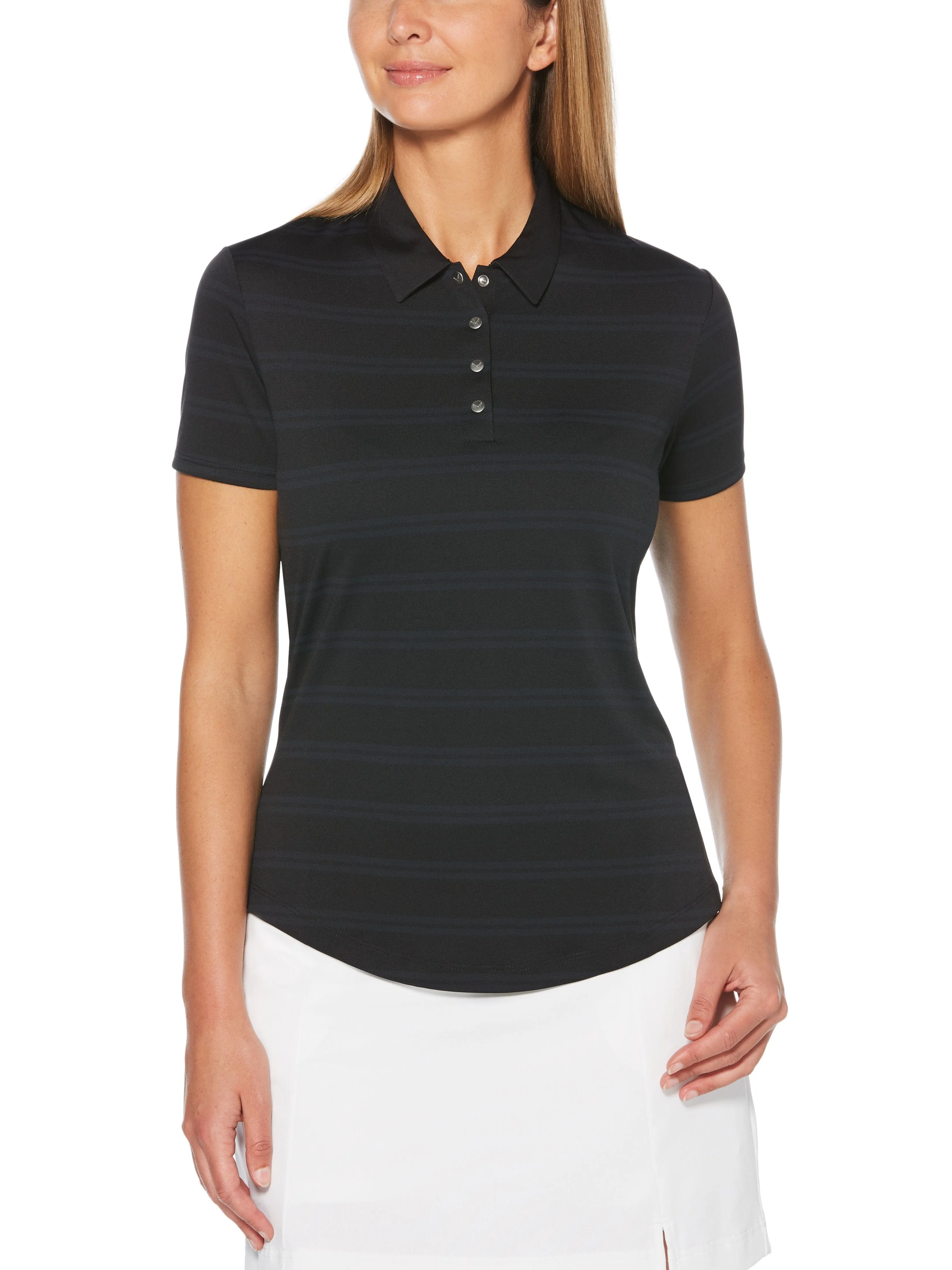 Womens Cooling Horizontal Texture Polo
