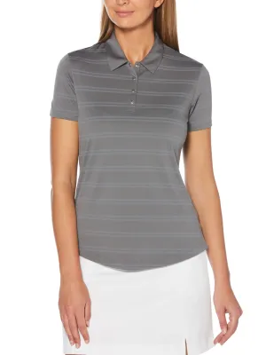 Womens Cooling Horizontal Texture Polo