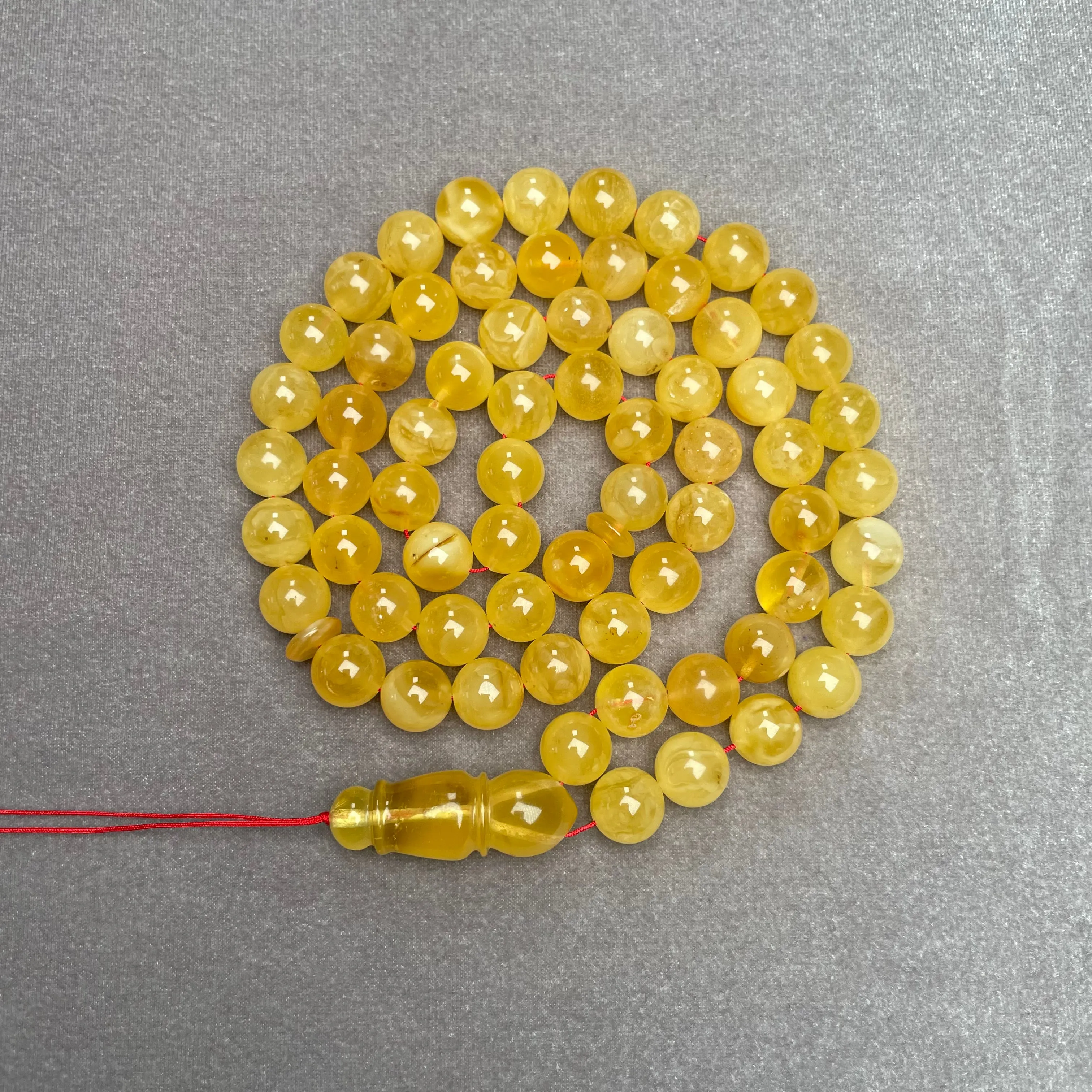 YELLOW AMBER MISBAHA 11,4mm 55,4g