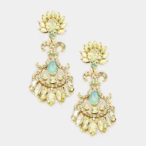 Yellow Crystal Chandelier Earrings | 342958