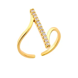Zircon Line Ring