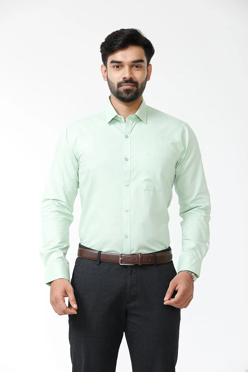 Zurich -  Pista Green  Formal Shirts for Men | Ariser
