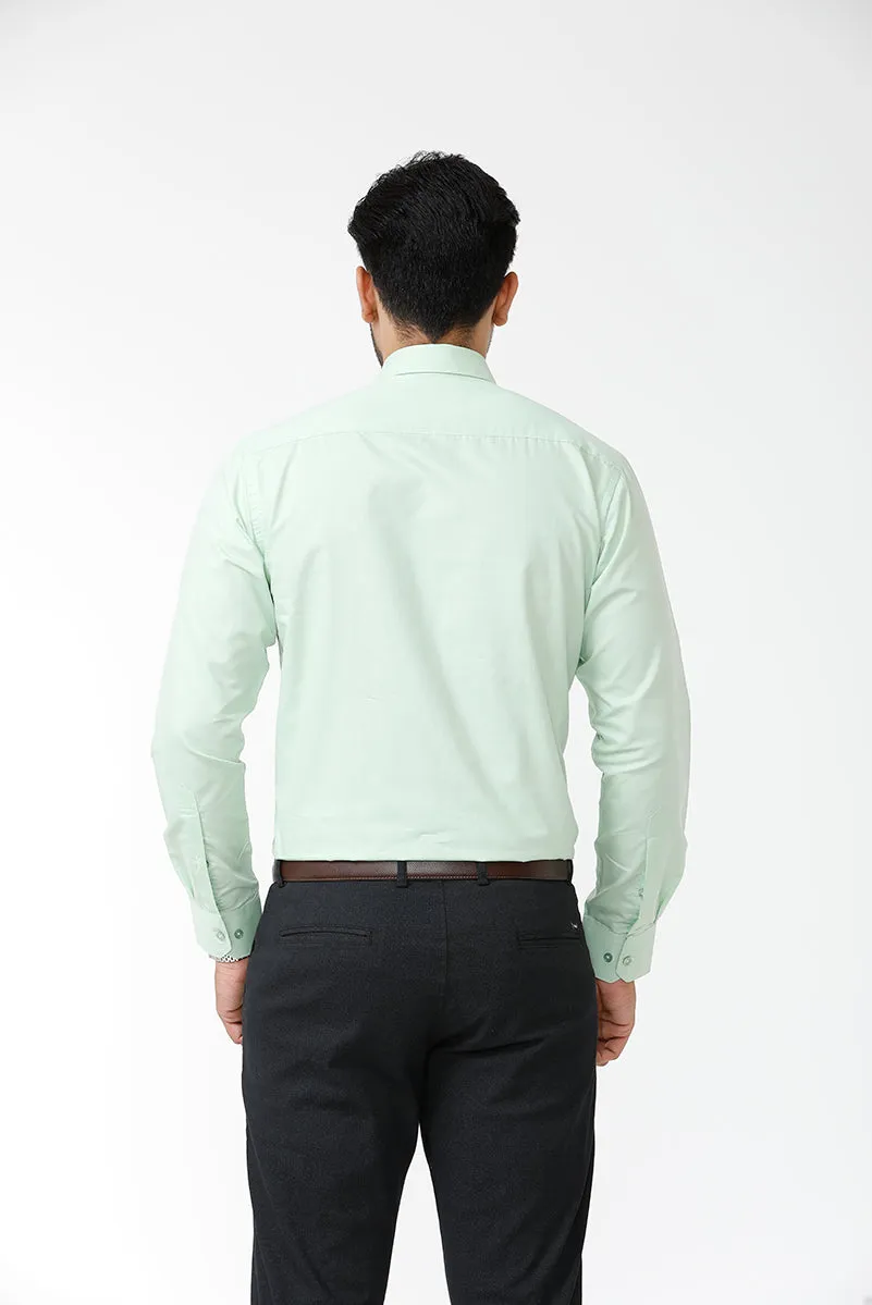 Zurich -  Pista Green  Formal Shirts for Men | Ariser