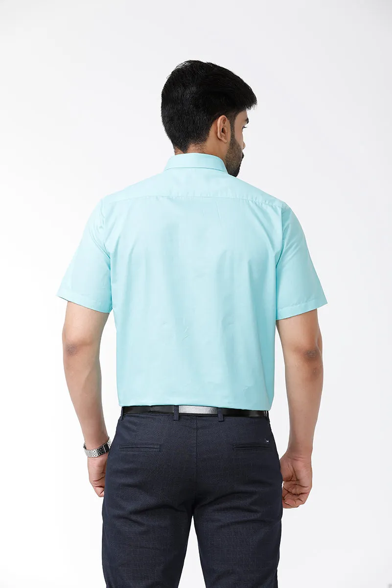 Zurich - Turquoise Blue Formal Shirts for Men | Ariser