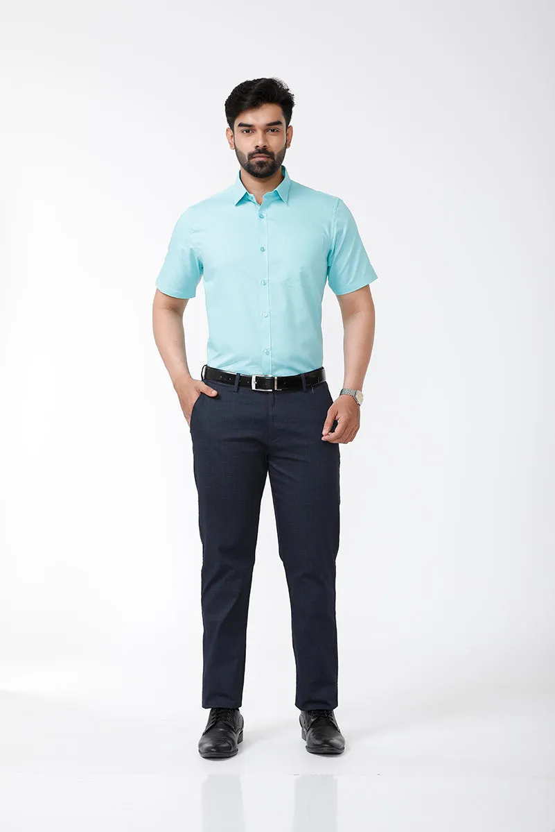 Zurich - Turquoise Blue Formal Shirts for Men | Ariser