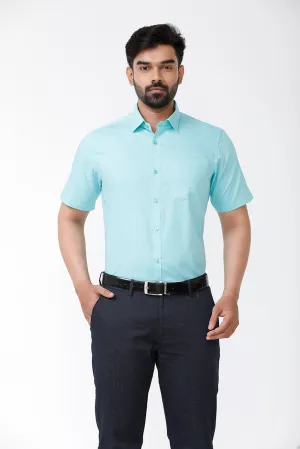 Zurich - Turquoise Blue Formal Shirts for Men | Ariser