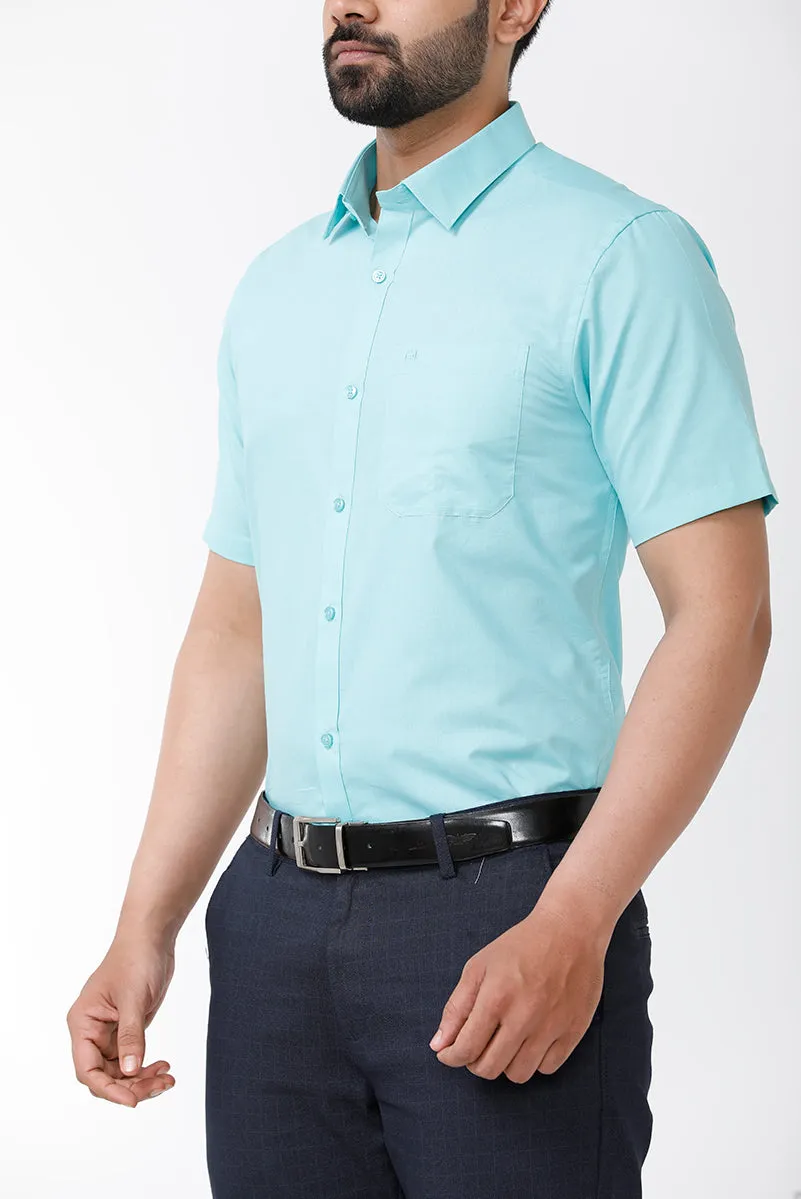 Zurich - Turquoise Blue Formal Shirts for Men | Ariser